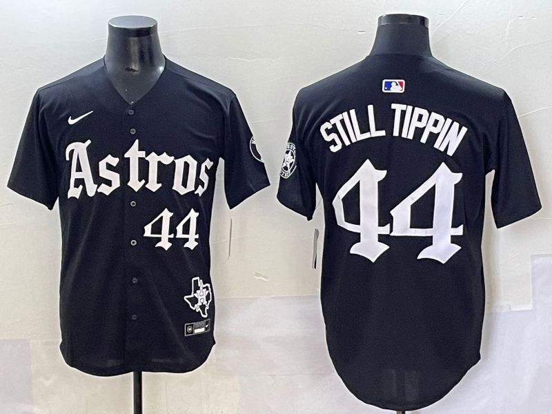 Men 2025 Houston Astros #44 Still Tippin Black Five generations Joint Name Nike MLB Jersey style 15
